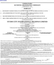 Studio City International Holdings Limited