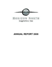 Horizon North Logistics Inc.