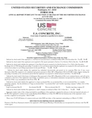  U.S. Concrete, Inc.