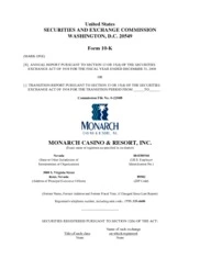 Monarch Casino & Resort Inc.