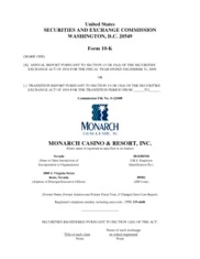 Monarch Casino & Resort Inc.