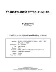 TransAtlantic Petroleum Ltd