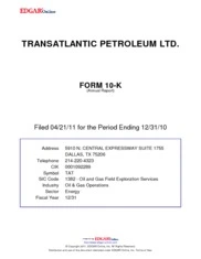 TransAtlantic Petroleum Ltd