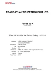 TransAtlantic Petroleum Ltd