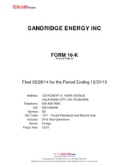SandRidge Energy, Inc.