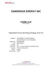 SandRidge Energy, Inc.