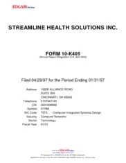 Streamline Health Solutions, Inc.