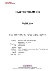 Healthstream Inc.
