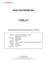 Healthstream Inc.