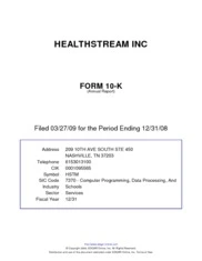 Healthstream Inc.