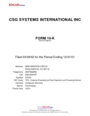 CSG Systems International Inc.