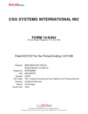 CSG Systems International Inc.