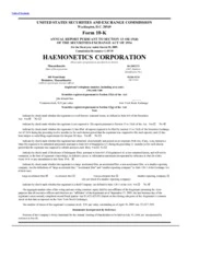 Haemonetics Corporation