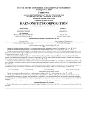 Haemonetics Corporation