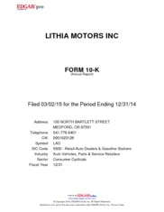Lithia Motors, Inc.