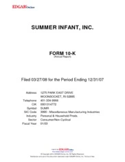 Summer Infant, Inc.