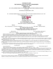  U.S. Concrete, Inc.