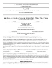 Lincoln Educational Services Corporation