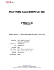 Methode Electronics Inc.