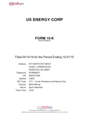 U.S. Energy Corp.