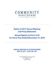 Community Healthcare Trust Incorporated