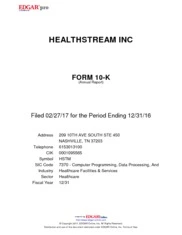 Healthstream Inc.