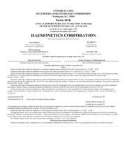 Haemonetics Corporation