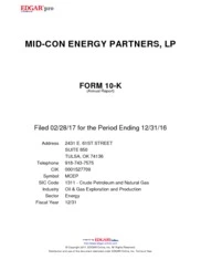 Mid-Con Energy Partners LP