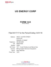 U.S. Energy Corp.