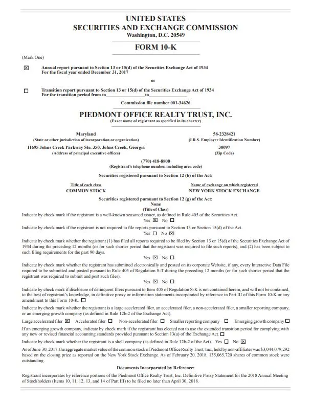 Piedmont Office Realty Trust