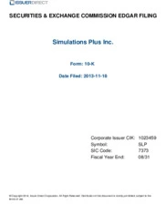 Simulations Plus, Inc.
