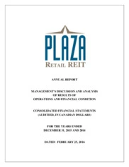Plaza Retail REIT