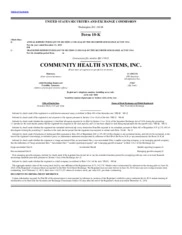 Community Health Systems Inc.