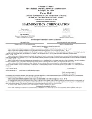 Haemonetics Corporation