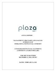 Plaza Retail REIT