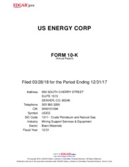 U.S. Energy Corp.