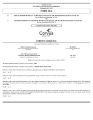 Corvus Gold Inc.