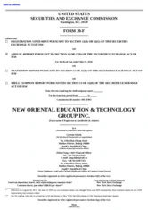 New Oriental Education & Technology Group, Inc.