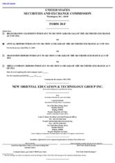 New Oriental Education & Technology Group, Inc.