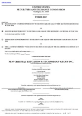 New Oriental Education & Technology Group, Inc.