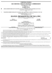 Eloxx Pharmaceuticals, Inc.
