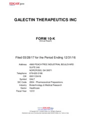 Galectin Therapeutics Inc.