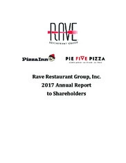 Rave Restaurant Group, Inc.