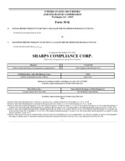 Sharps Compliance Corp.