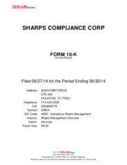 Sharps Compliance Corp.