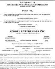 Apogee Enterprises, Inc.