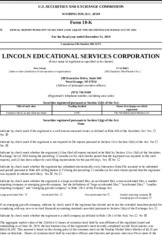 Lincoln Educational Services Corporation