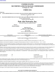 Palo Alto Networks Inc