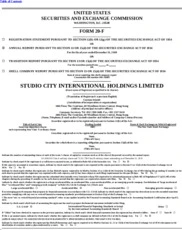 Studio City International Holdings Limited