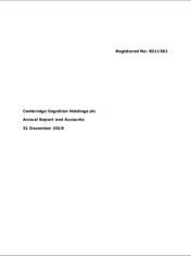 Cambridge Cognition Holdings Plc